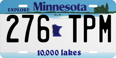 MN license plate 276TPM