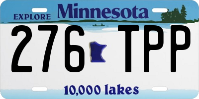 MN license plate 276TPP