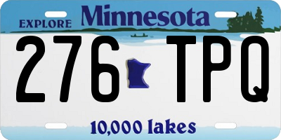 MN license plate 276TPQ