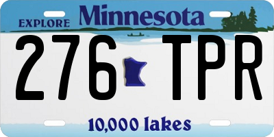 MN license plate 276TPR