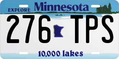 MN license plate 276TPS
