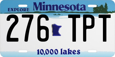 MN license plate 276TPT