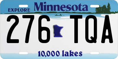 MN license plate 276TQA