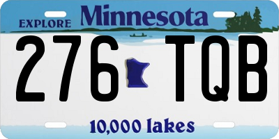MN license plate 276TQB