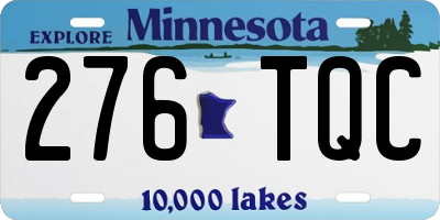 MN license plate 276TQC