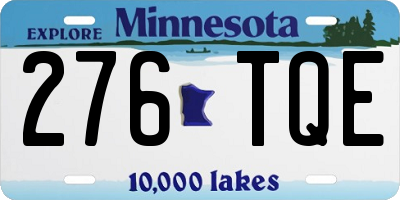 MN license plate 276TQE
