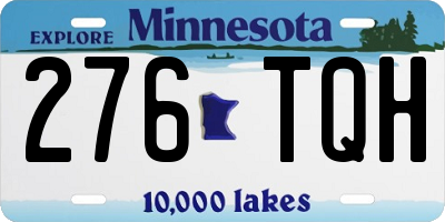 MN license plate 276TQH