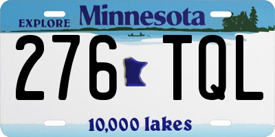 MN license plate 276TQL