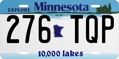 MN license plate 276TQP