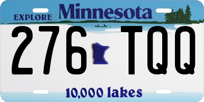 MN license plate 276TQQ
