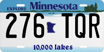 MN license plate 276TQR