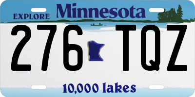 MN license plate 276TQZ