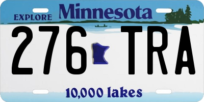 MN license plate 276TRA