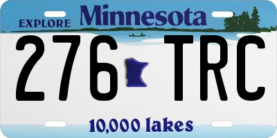 MN license plate 276TRC