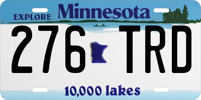 MN license plate 276TRD