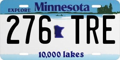 MN license plate 276TRE