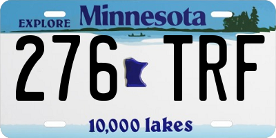 MN license plate 276TRF