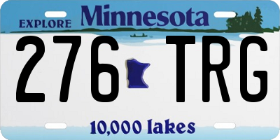 MN license plate 276TRG