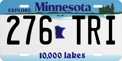 MN license plate 276TRI