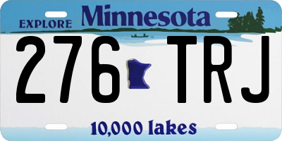 MN license plate 276TRJ