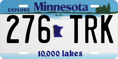 MN license plate 276TRK