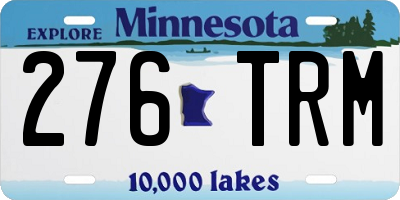 MN license plate 276TRM