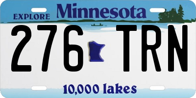 MN license plate 276TRN