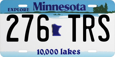 MN license plate 276TRS