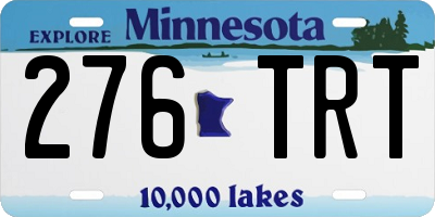 MN license plate 276TRT