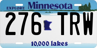 MN license plate 276TRW