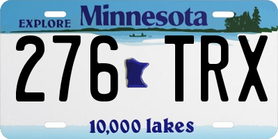 MN license plate 276TRX