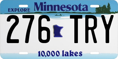 MN license plate 276TRY