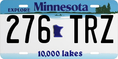 MN license plate 276TRZ