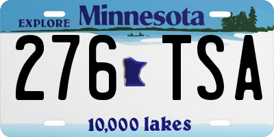 MN license plate 276TSA