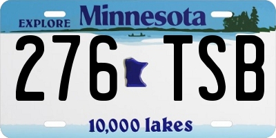 MN license plate 276TSB