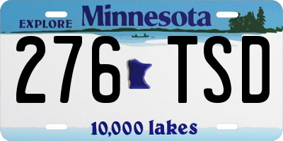 MN license plate 276TSD