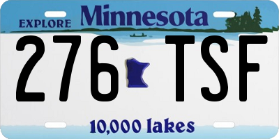 MN license plate 276TSF