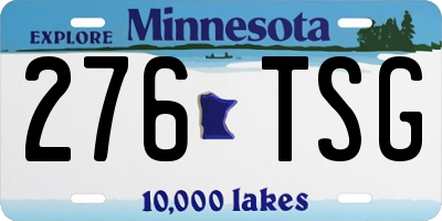 MN license plate 276TSG