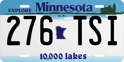 MN license plate 276TSI