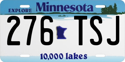 MN license plate 276TSJ