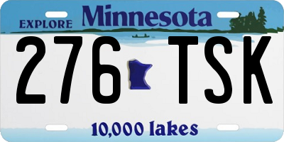 MN license plate 276TSK
