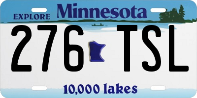 MN license plate 276TSL