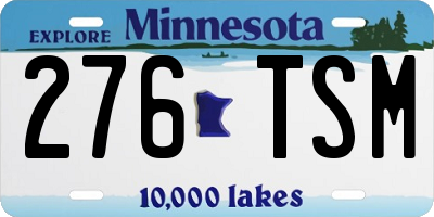 MN license plate 276TSM