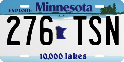 MN license plate 276TSN