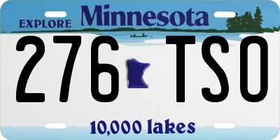 MN license plate 276TSO