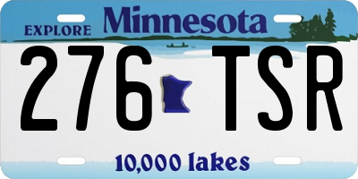 MN license plate 276TSR