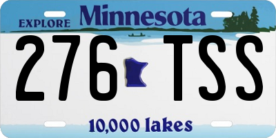 MN license plate 276TSS