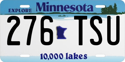 MN license plate 276TSU
