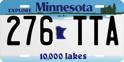 MN license plate 276TTA