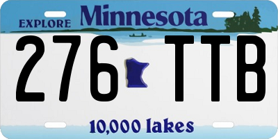 MN license plate 276TTB